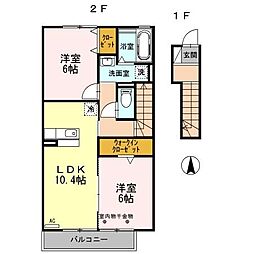 フェリーチェ 2LDKの間取図画像