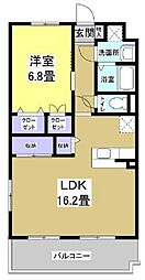 ブライトヒルズ可睡の杜 1LDKの間取図画像