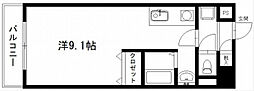 オンリーワン ワンルームの間取図画像
