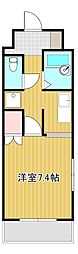 CozyCourt野口 1Kの間取図画像