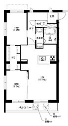 エクシード三方原III(北棟) 2LDKの間取図画像