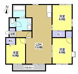 フレグランスタウン23号 3LDKの間取図画像