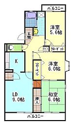 ボヌール 3LDKの間取図画像