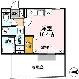 TORISIA浜松 ワンルームの間取図画像