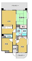 ロワイヤルユウスタシオン 3LDKの間取図画像