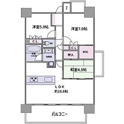 リベール関目ルクシィ 3LDKの間取図画像