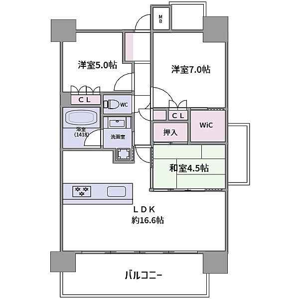 間取りを拡大表示