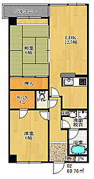 ナカタビル4番館 2LDKの間取図画像