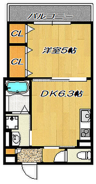 大阪府四條畷市大字清瀧(賃貸マンション1DK・1階・29.60㎡)の写真 その2