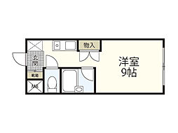 ファインハイム 4階ワンルームの間取り