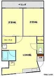 間取図画像 2LDK