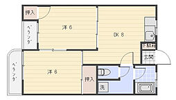 舟入プラザ 2DKの間取図画像