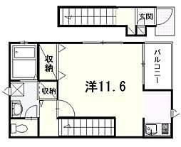 メゾンド・K ワンルームの間取図画像