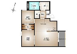 広島市南区青崎2丁目アパート 1SLDKの間取図画像