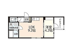 サルース 1LDKの間取図画像