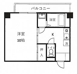Yビル3 1Kの間取図画像
