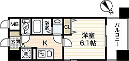 ジェイシティミライエ大手町 1Kの間取図画像