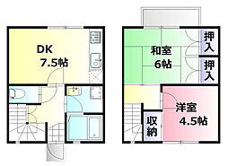 山本メゾネット 2DKの間取図画像