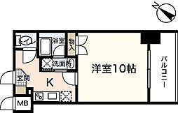 サムティレジデンス平和大通り 1Kの間取図画像