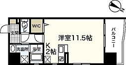 サムティレジデンス平和大通り ワンルームの間取図画像