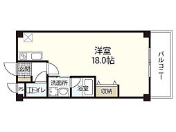 LUXE.AI ワンルームの間取図画像