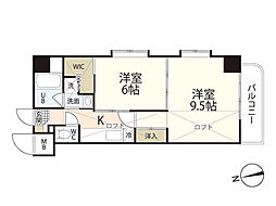 第25やたがいビル 2Kの間取図画像