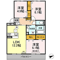 ジュアン寺家 3LDKの間取図画像
