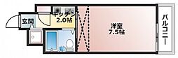 スパローズロッジせんだ 1Kの間取図画像