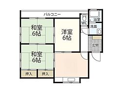 定森ビル 3DKの間取図画像