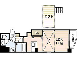 Lion大手町 ワンルームの間取図画像
