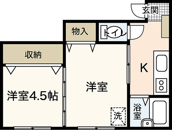 エオス富士見町 ｜広島県広島市中区富士見町(賃貸マンション2K・5階・29.95㎡)の写真 その2