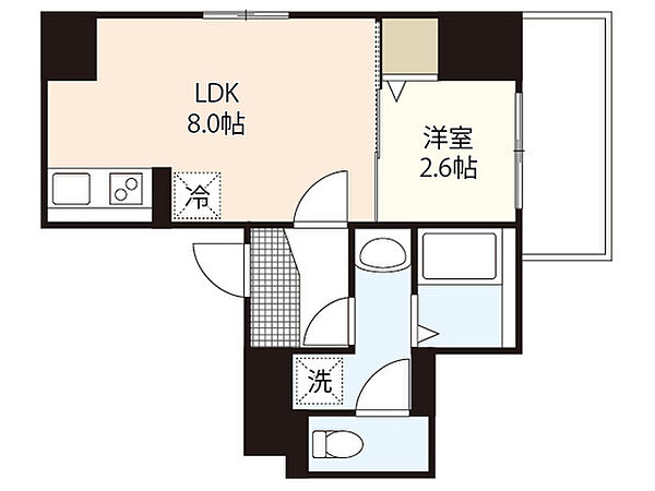 グランディール住吉 ｜広島県広島市中区住吉町(賃貸マンション1LDK・5階・29.78㎡)の写真 その2