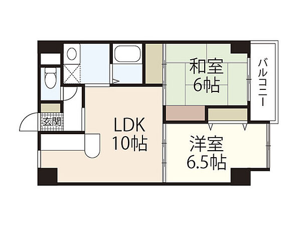 舟入山田ビル ｜広島県広島市中区舟入南2丁目(賃貸マンション2LDK・3階・54.00㎡)の写真 その2