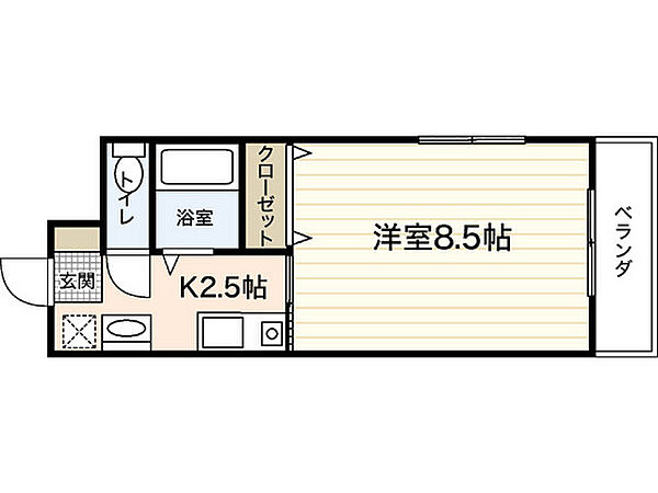 グランヴェル明和 0402｜広島県広島市西区南観音4丁目(賃貸マンション1K・4階・25.00㎡)の写真 その2
