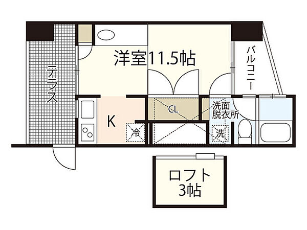 IM ｜広島県広島市中区舟入幸町(賃貸マンション1R・3階・25.89㎡)の写真 その2