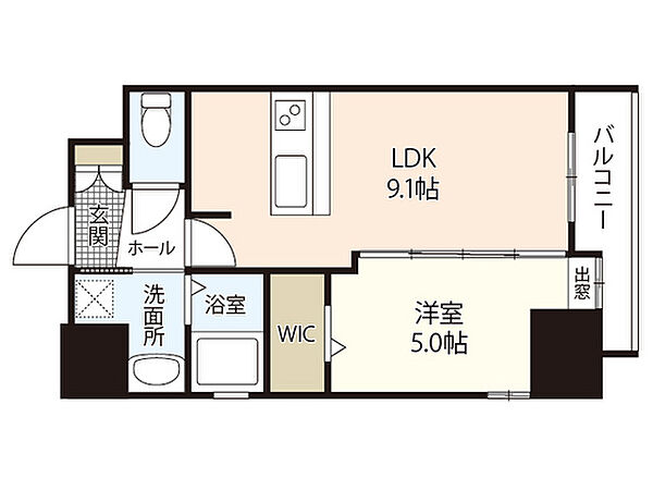 Ｊｉｂｒａｎｄ ＳＡＫＡＩＭＡＣＨＩ ｜広島県広島市中区堺町1丁目(賃貸マンション1LDK・2階・35.66㎡)の写真 その2