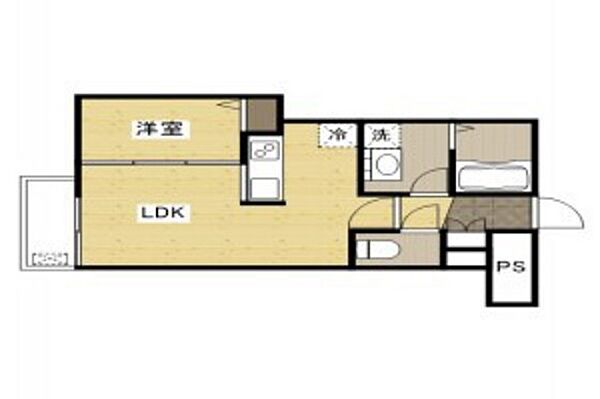 月光南観音五番館 0301｜広島県広島市西区南観音4丁目(賃貸アパート1LDK・3階・26.81㎡)の写真 その2