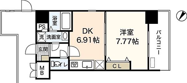 アーバインステイ広島イースト 1101｜広島県広島市中区東平塚町(賃貸マンション1DK・11階・36.49㎡)の写真 その2