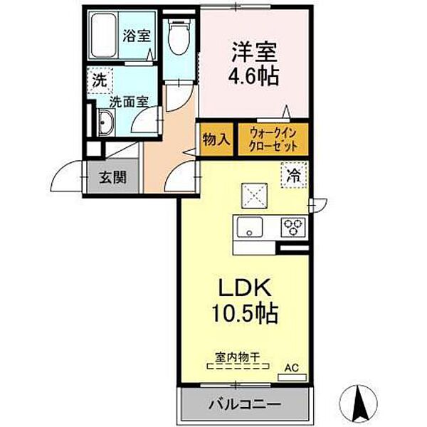 クレールリコルド ｜広島県東広島市西条町寺家(賃貸アパート1LDK・1階・40.01㎡)の写真 その2