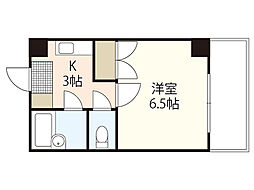 JR可部線 安芸長束駅 徒歩11分の賃貸マンション 4階1Kの間取り