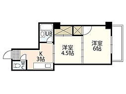 シャトレサンニコラ 2Kの間取図画像