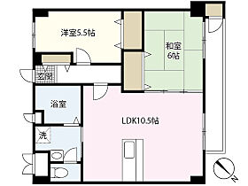 広島県広島市南区出汐1丁目（賃貸マンション2LDK・5階・54.00㎡） その2