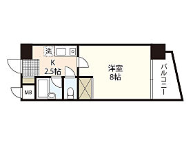 ナカシマビル  ｜ 広島県広島市中区本川町2丁目（賃貸マンション1K・8階・24.07㎡） その2