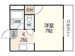 アスティーニ海田南 ワンルームの間取図画像