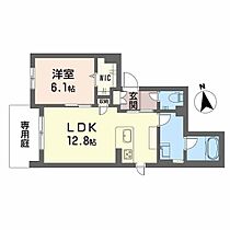 ブルーハート6  ｜ 広島県広島市中区白島中町（賃貸マンション1LDK・1階・47.38㎡） その2