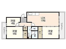 広島県広島市西区鈴が峰町（賃貸マンション3LDK・4階・68.15㎡） その2