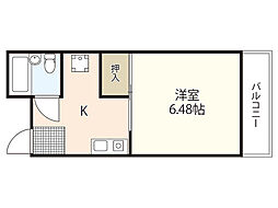 MSビル 1Kの間取図画像