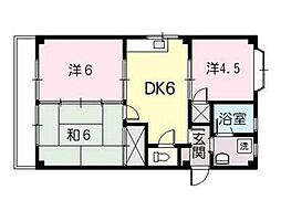 アーバン出汐 3DKの間取図画像