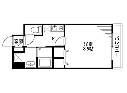 ファースト米山 1Kの間取図画像
