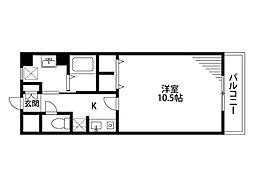 ファースト米山 1Kの間取図画像